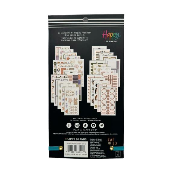 Happy Planner Classic Sticker Sheets Painted Blossoms 513 Pieces by Zae Wild - Picture 2 of 2